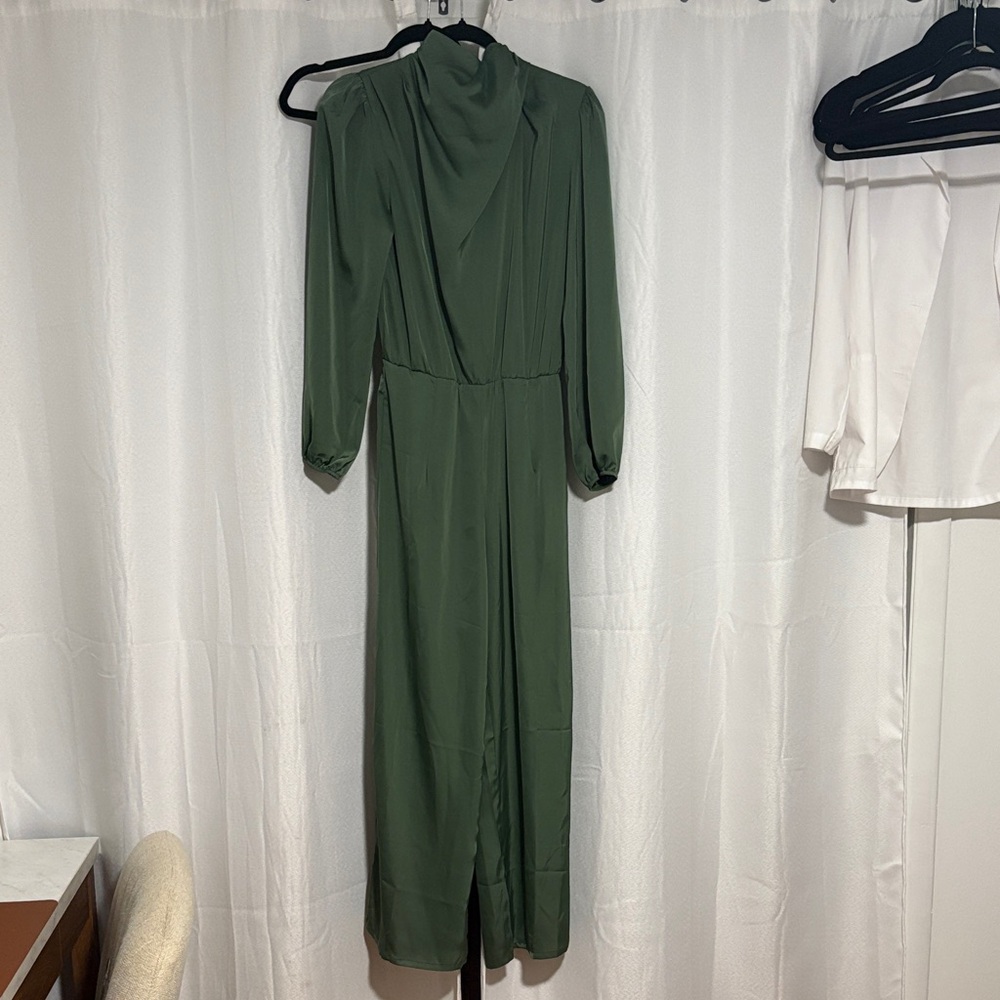 Chic Long Sleeve Green Jumpsuit